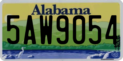 AL license plate 5AW9054