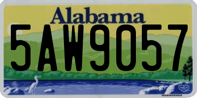 AL license plate 5AW9057