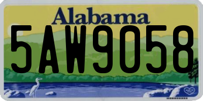AL license plate 5AW9058