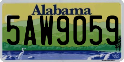 AL license plate 5AW9059