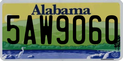 AL license plate 5AW9060