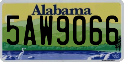 AL license plate 5AW9066