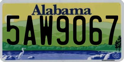 AL license plate 5AW9067