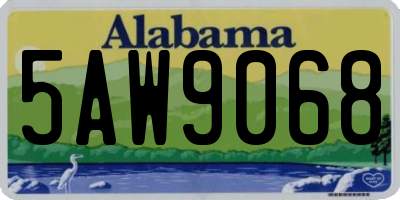 AL license plate 5AW9068