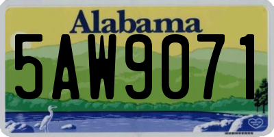 AL license plate 5AW9071