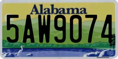 AL license plate 5AW9074