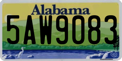AL license plate 5AW9083
