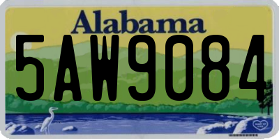 AL license plate 5AW9084