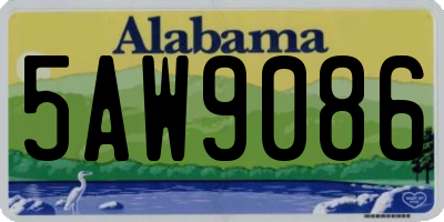 AL license plate 5AW9086
