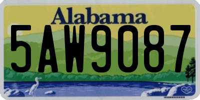 AL license plate 5AW9087