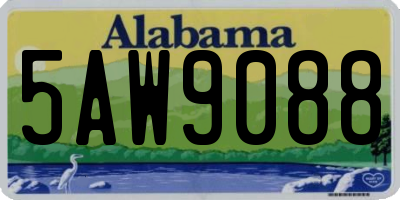 AL license plate 5AW9088