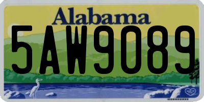 AL license plate 5AW9089