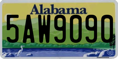 AL license plate 5AW9090