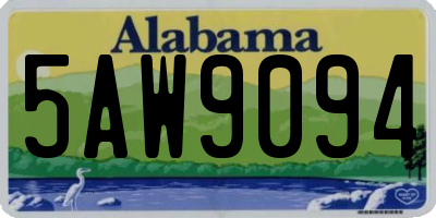 AL license plate 5AW9094