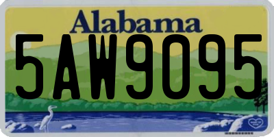 AL license plate 5AW9095