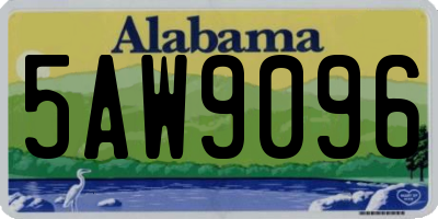 AL license plate 5AW9096