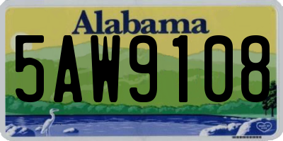 AL license plate 5AW9108