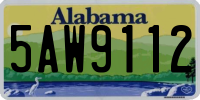AL license plate 5AW9112