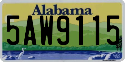 AL license plate 5AW9115