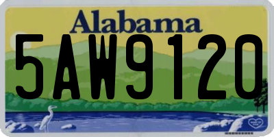 AL license plate 5AW9120