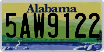 AL license plate 5AW9122
