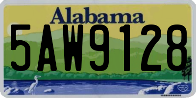 AL license plate 5AW9128