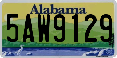AL license plate 5AW9129