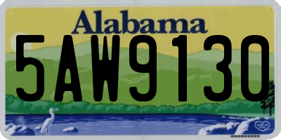 AL license plate 5AW9130
