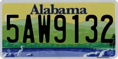 AL license plate 5AW9132