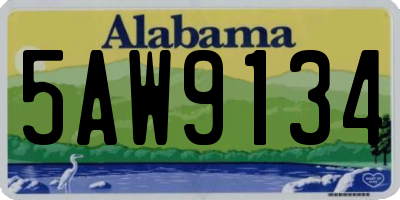 AL license plate 5AW9134