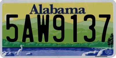 AL license plate 5AW9137
