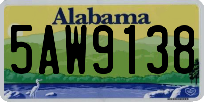 AL license plate 5AW9138