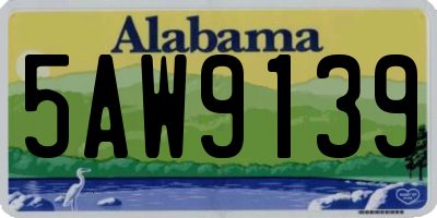 AL license plate 5AW9139