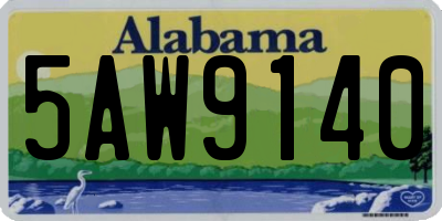 AL license plate 5AW9140