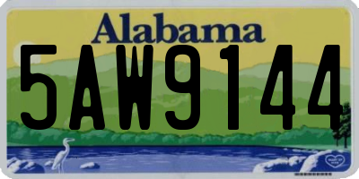 AL license plate 5AW9144