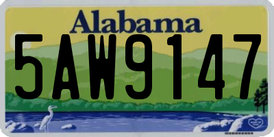 AL license plate 5AW9147