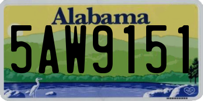 AL license plate 5AW9151