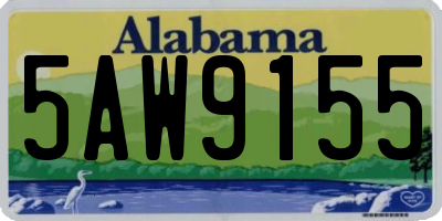 AL license plate 5AW9155