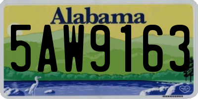 AL license plate 5AW9163