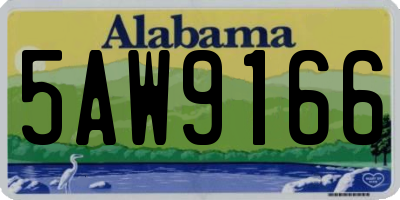 AL license plate 5AW9166