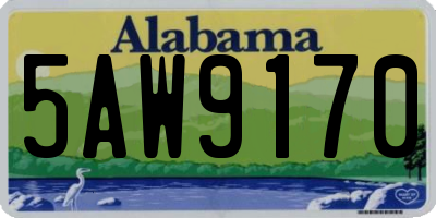 AL license plate 5AW9170