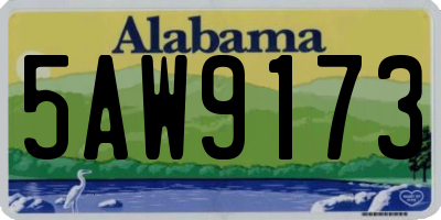 AL license plate 5AW9173