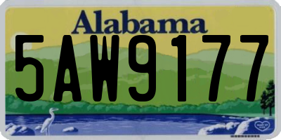 AL license plate 5AW9177