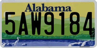 AL license plate 5AW9184