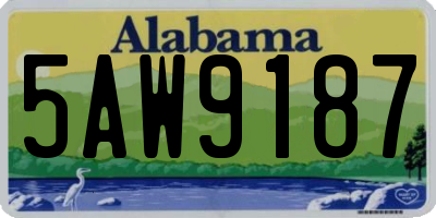 AL license plate 5AW9187