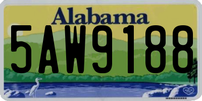 AL license plate 5AW9188