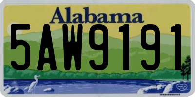 AL license plate 5AW9191