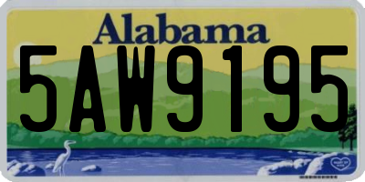 AL license plate 5AW9195