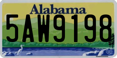 AL license plate 5AW9198