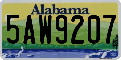 AL license plate 5AW9207
